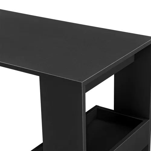In And OutdoorMatch In And OutdoorMatch Bartafel Troy - Voor wandmontage - 120x45x106 cm - Zwart - Ruimtebesparend ontwerp (68549)