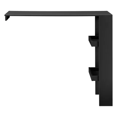 In And OutdoorMatch In And OutdoorMatch Bartafel Troy - Voor wandmontage - 120x45x106 cm - Zwart - Ruimtebesparend ontwerp (68549)
