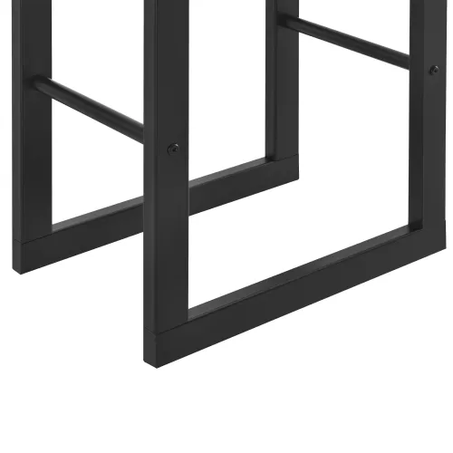 In And OutdoorMatch In And OutdoorMatch Stalen Brandhout Rek Cristal - Houtopslag - 50x150x25 cm - Zwart (68702)