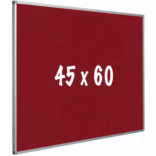 WhiteboardMatch Prikbord kurk PRO - Aluminium frame - Eenvoudige montage - Punaises - Rood - Prikborden - 45x60cm (50626)