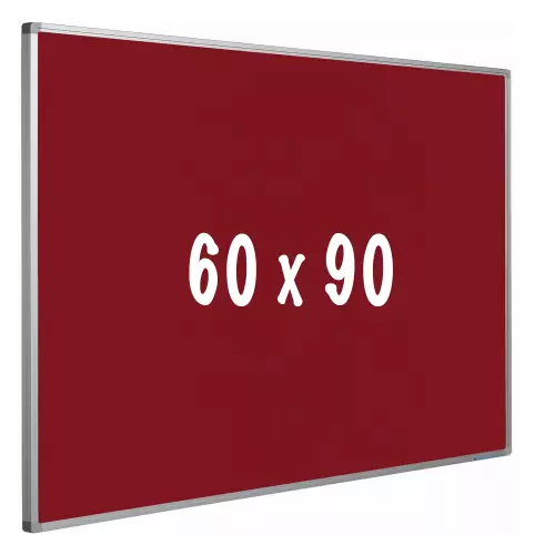 WhiteboardMatch Prikbord kurk PRO - Aluminium frame - Eenvoudige montage - Punaises - Rood - Prikborden - 60x90cm (50627)