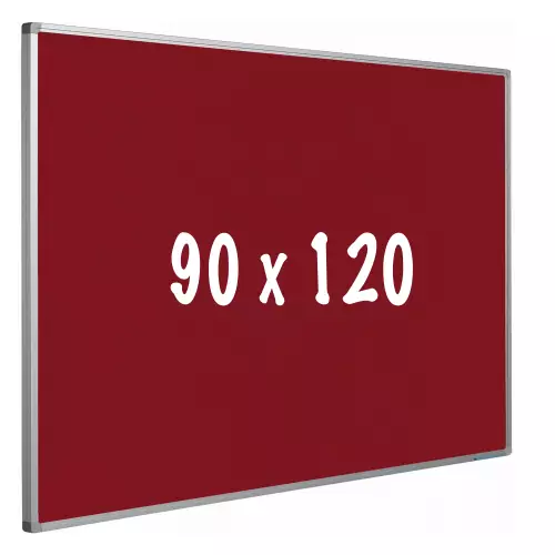 WhiteboardMatch Prikbord kurk PRO - Aluminium frame - Eenvoudige montage - Punaises - Rood - Prikborden - 90x120cm (50628)