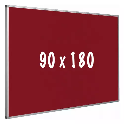 WhiteboardMatch Prikbord kurk PRO - Aluminium frame - Eenvoudige montage - Punaises - Rood - Prikborden - 90x180cm (50629)