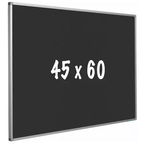 WhiteboardMatch Prikbord kurk PRO - Aluminium frame - Eenvoudige montage - Punaises - Blauw - Zwart - Prikborden - 45x60cm (50633)