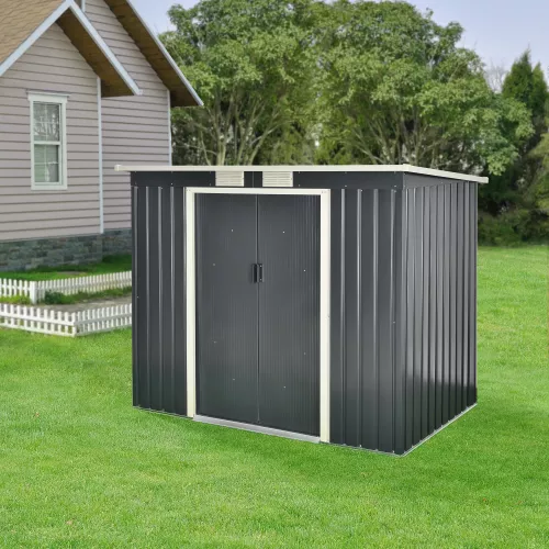 In And OutdoorMatch In And OutdoorMatch Tuinhuis Brenda - Tuinhuisje - Met Schuifdeur - 213x130x173 cm - 4 m³ - Donkergrijs - Weerbestendig (69733)