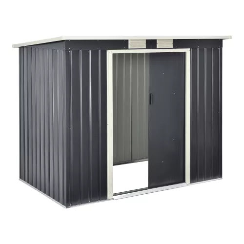 In And OutdoorMatch In And OutdoorMatch Tuinhuis Brenda - Tuinhuisje - Met Schuifdeur - 213x130x173 cm - 4 m³ - Donkergrijs - Weerbestendig (69733)