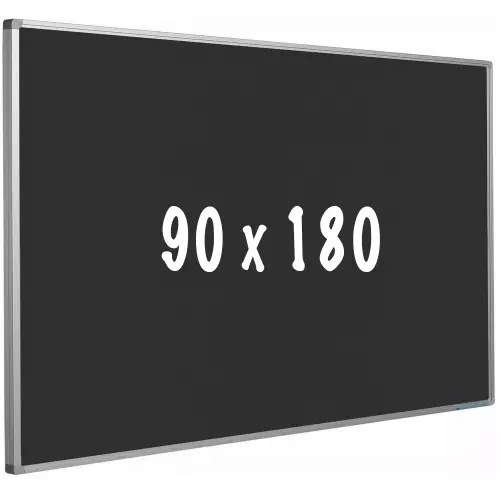 WhiteboardMatch Prikbord kurk PRO - Aluminium frame - Eenvoudige montage - Punaises - Zwart - Prikborden - 90x180cm (50636)