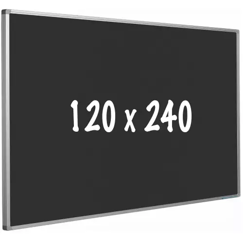 WhiteboardMatch Prikbord kurk PRO - Aluminium frame - Eenvoudige montage - Punaises - Zwart - Prikborden - 120x240cm (50638)