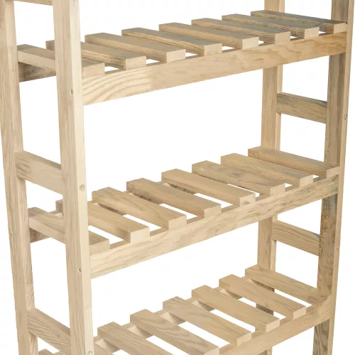 In And OutdoorMatch In And OutdoorMatch Staand Rek Solomon - Badkamer Rek - 160x64x21cm - Houtkleurig - Kolomkast - 3 Planken (70144)