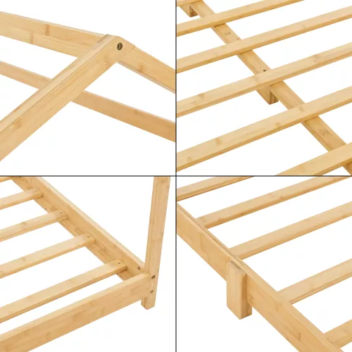 In And OutdoorMatch In And OutdoorMatch Kinderbed Lucky  - Huisbed - Bamboe - 140x200cm - Voor Jongens - Voor Meisjes (70167)