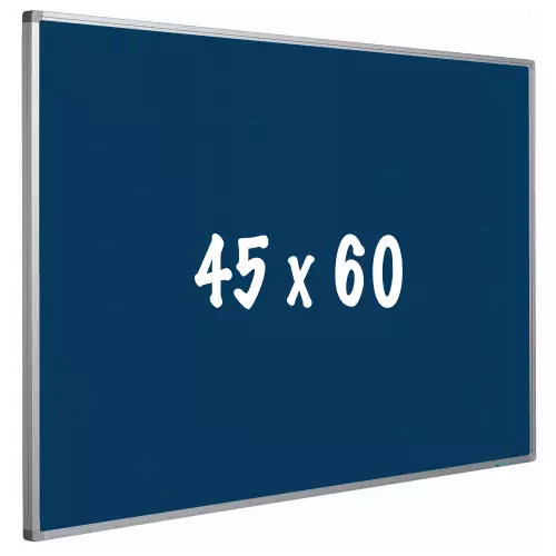 WhiteboardMatch Prikbord kurk PRO - Aluminium frame - Eenvoudige montage - Punaises - Blauw - Prikborden - 45x60cm (50640)