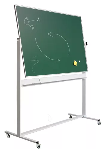 In And OutdoorMatch Krijtbord Deluxe Wallace - Magnetisch - Dubbelzijdig - Kantelbaar bord - Schoolbord - Eenvoudige montage - Emaille staal - Groen - 90x120cm (70350)