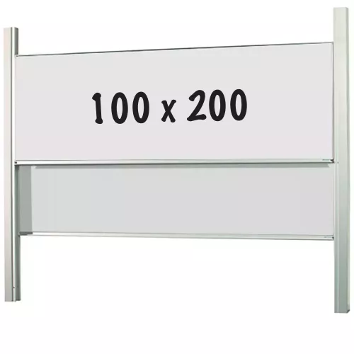 In And OutdoorMatch Whiteboard PRO Damon - 2 in 1 - Emaille staal - Weekplanner - Maandplanner - Jaarplanner - Magnetisch - Wit - 100x200cm (70358)