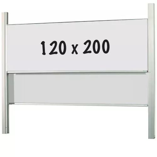 In And OutdoorMatch Whiteboard PRO Cherry - 2 in 1 - Emaille staal - Weekplanner - Maandplanner - Jaarplanner - Magnetisch - Wit - 120x200cm (70360)