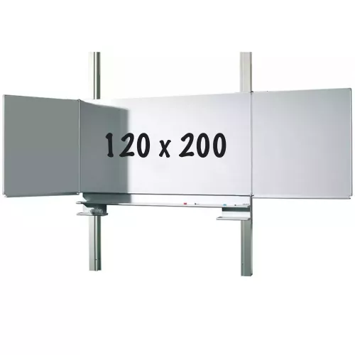 In And OutdoorMatch Whiteboard Deluxe Roberson - Magnetisch - In hoogte verstelbaar - Vijfzijdig bord - Schoolbord - Eenvoudige montage - Emaille staal - Groen - 120x200cm (70391)