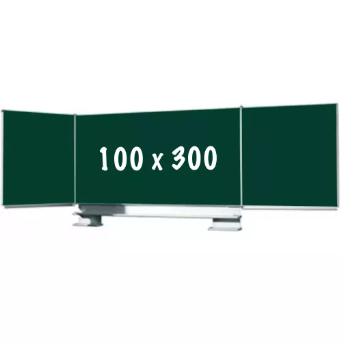 In And OutdoorMatch Krijtbord PRO Brewer - Vijfzijdig bord - Schoolbord - Eenvoudige montage - Emaille staal - Groen - 100x300cm (70396)