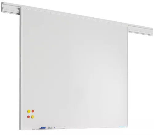 In And OutdoorMatch Whiteboard rail PRO Arnoldo - Emaille staal - Weekplanner - Maandplanner - Jaarplanner - Magnetisch - Wit - 60x90cm (70435)