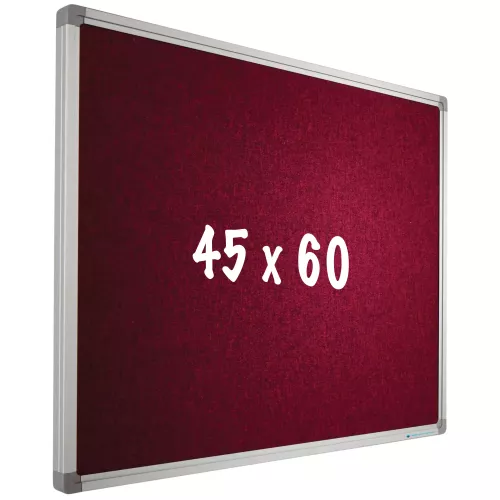 In And OutdoorMatch Prikbord Camira stof PRO Bennett - Aluminium frame - Eenvoudige montage - Punaises - Rood - Prikborden - 45x60cm (70450)