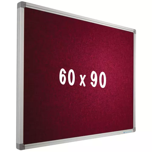 In And OutdoorMatch Prikbord Camira stof PRO Bryce - Aluminium frame - Eenvoudige montage - Punaises - Rood - Prikborden - 60x90cm (70451)