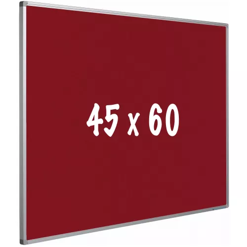 In And OutdoorMatch Prikbord kurk PRO Stan - Aluminium frame - Eenvoudige montage - Punaises - Rood - Prikborden - 45x60cm (70482)