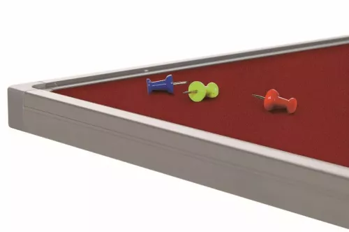 In And OutdoorMatch Prikbord kurk PRO Stan - Aluminium frame - Eenvoudige montage - Punaises - Rood - Prikborden - 45x60cm (70482)