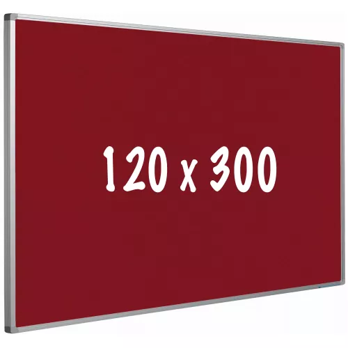 In And OutdoorMatch Prikbord kurk PRO Natasha - Aluminium frame - Eenvoudige montage - Punaises - Rood - Prikborden - 120x300cm (70488)