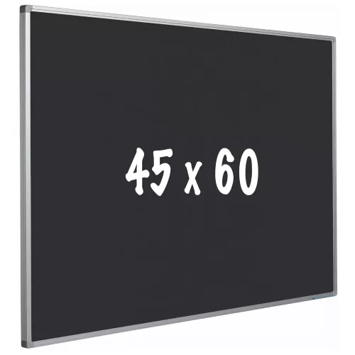 In And OutdoorMatch Prikbord kurk PRO Khan - Aluminium frame - Eenvoudige montage - Punaises - Blauw - Zwart - Prikborden - 45x60cm (70489)