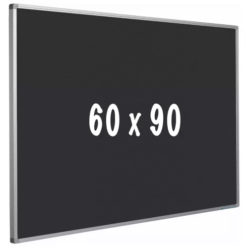 In And OutdoorMatch Prikbord kurk PRO Loyd - Aluminium frame - Eenvoudige montage - Punaises - Blauw - Zwart - Prikborden - 60x90cm (70490)