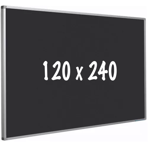 In And OutdoorMatch Prikbord kurk PRO Johnathan - Aluminium frame - Eenvoudige montage - Punaises - Zwart - Prikborden - 120x240cm (70494)