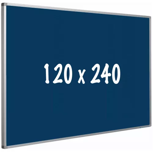 In And OutdoorMatch Prikbord kurk PRO Lyons - Aluminium frame - Eenvoudige montage - Punaises - Blauw - Prikborden - 120x240cm (70501)