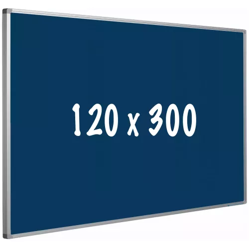 In And OutdoorMatch Prikbord kurk PRO Kennith - Aluminium frame - Eenvoudige montage - Punaises - Blauw - Prikborden - 120x300cm (70502)