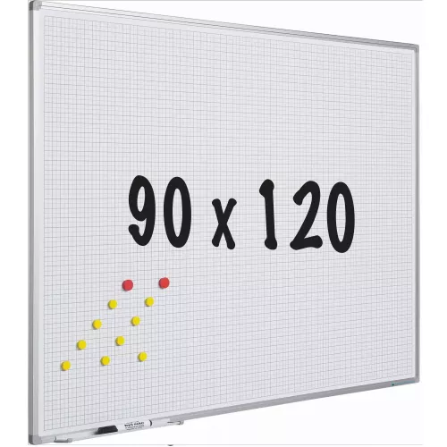 In And OutdoorMatch Whiteboard Deluxe Rivera - Emaille staal - Weekplanner - Maandplanner - Jaarplanner - Magnetisch - Wit - 90x120cm (70531)