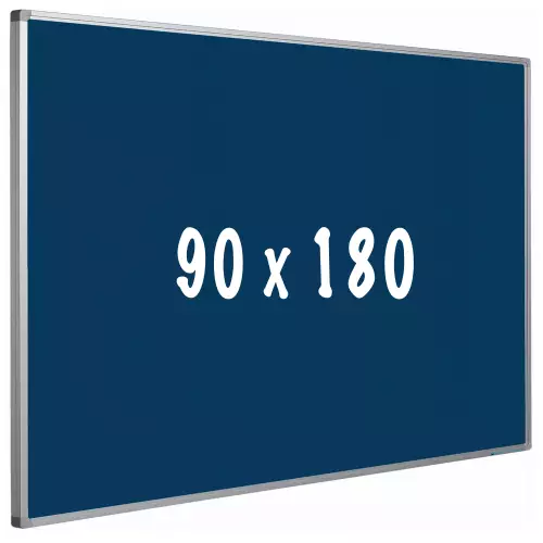 WhiteboardMatch Prikbord kurk PRO - Aluminium frame - Eenvoudige montage - Punaises - Blauw - Prikborden - 90x180cm (50643)