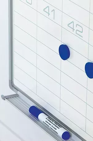 In And OutdoorMatch Whiteboard PRO Calderon - Emaille staal - Weekplanner - Maandplanner - Jaarplanner - Magnetisch - Wit - 60x90cm (70550)