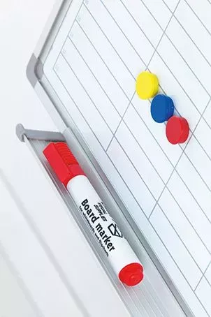 In And OutdoorMatch Whiteboard PRO Sylvester - Emaille staal - Weekplanner - Maandplanner - Jaarplanner - Magnetisch - Wit - Engels - 60x90cm (70554)