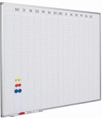 In And OutdoorMatch Whiteboard PRO Randolph - Emaille staal - Weekplanner - Maandplanner - Jaarplanner - Magnetisch - Wit - Duits - 90x120cm (70558)