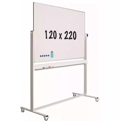 In And OutdoorMatch Mobiel whiteboard Horacio - Kantelbaar - Weekplanner - Maandplanner - Jaarplanner - Dubbelzijdig en magnetisch - 120x220cm (70561)