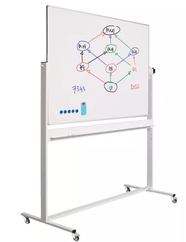 In And OutdoorMatch Mobiel whiteboard Horacio - Kantelbaar - Weekplanner - Maandplanner - Jaarplanner - Dubbelzijdig en magnetisch - 120x220cm (70561)