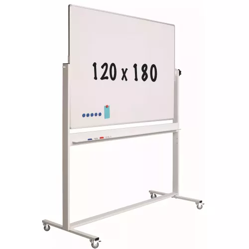 In And OutdoorMatch Mobiel whiteboard Hayes - Kantelbaar - Weekplanner - Maandplanner - Jaarplanner - Dubbelzijdig en magnetisch - 120x180cm (70562)