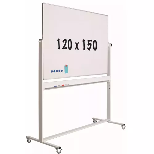 In And OutdoorMatch Mobiel whiteboard Mariano - Kantelbaar - Weekplanner - Maandplanner - Jaarplanner - Dubbelzijdig en magnetisch - 120x150cm (70563)