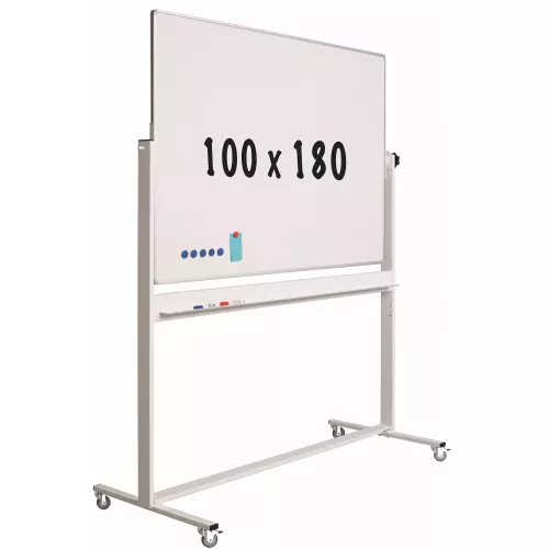 In And OutdoorMatch Mobiel whiteboard Nancy - Kantelbaar - Weekplanner - Maandplanner - Jaarplanner - Dubbelzijdig en magnetisch - 100x180cm (70567)