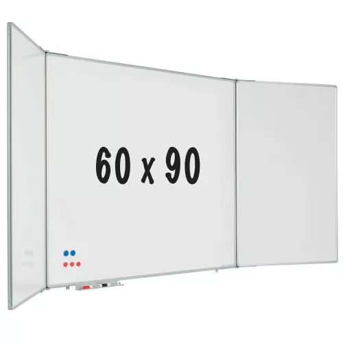 In And OutdoorMatch Vijfzijdig whiteboard RC10 profiel Hoover - Magnetisch - Emaille staal - Wit - 60x90cm (70590)