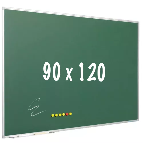 In And OutdoorMatch Krijtbord PRO Alvarez - Magnetisch - Schoolbord - Eenvoudige montage - Emaille staal - Groen - 90x120cm (70599)