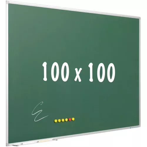 In And OutdoorMatch Krijtbord PRO Hallie - Magnetisch - Schoolbord - Eenvoudige montage - Emaille staal - Groen - 100x100cm (70601)