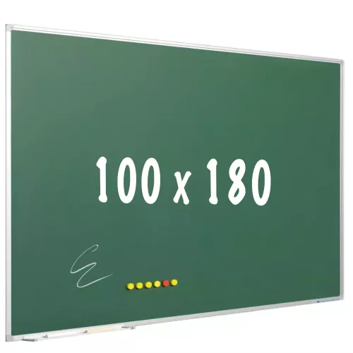 In And OutdoorMatch Krijtbord PRO Lozano - Magnetisch - Schoolbord - Eenvoudige montage - Emaille staal - Groen - 100x180cm (70603)