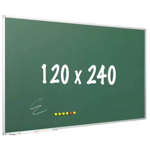 In And OutdoorMatch Krijtbord PRO Barney - Magnetisch - Schoolbord - Eenvoudige montage - Emaille staal - Groen - 120x240cm ()