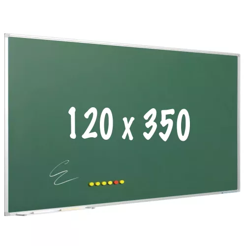 In And OutdoorMatch Krijtbord PRO Rios - Magnetisch - Schoolbord - Eenvoudige montage - Emaille staal - Groen - 120x350cm (70609)