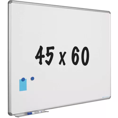 In And OutdoorMatch Whiteboard design profiel Wilkins - Magnetisch - Emaille staal - Wit - 45x60cm (70633)