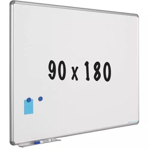 In And OutdoorMatch Whiteboard Nichole - Emaille staal - Wit - Magnetisch - 90x180cm (70636)