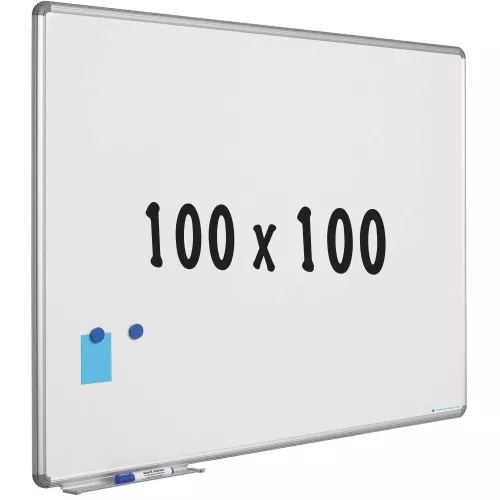 In And OutdoorMatch Whiteboard Tamika - Emaille staal - Wit - magnetisch - 100x100cm (70637)